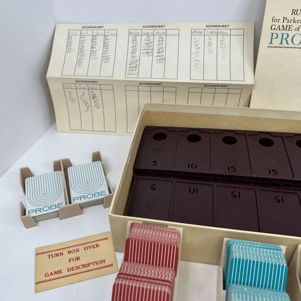 Vintage 1964 Parker Brothers Probe Game of Words Board Game Complete